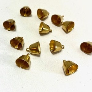 Small Brass Oval Shaped Vintage Cow Bells-NO RINGING SOUND-Decoration Only - 12