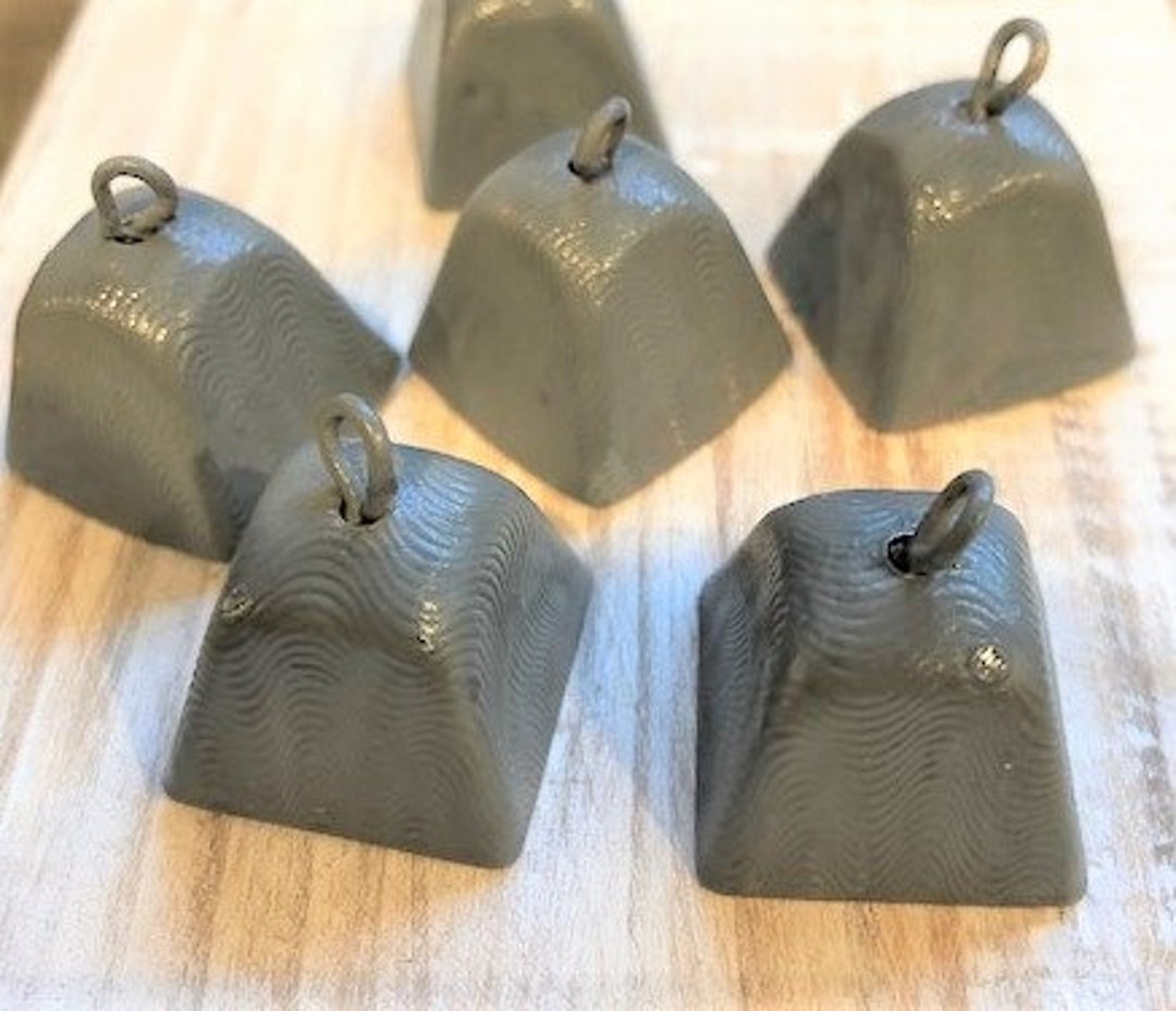 Small Cow Bells GRAY MATTE FINISH Textured Metal Vintage Bells Etsy