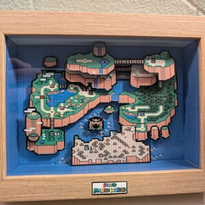 Super Mario World Shadow Box 3D-diorama