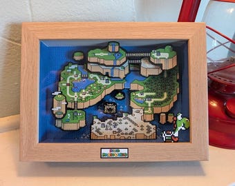 Super Mario World Shadow Box • 3D Layered Diorama Art • Retro Gamer Gift • Geek Decor