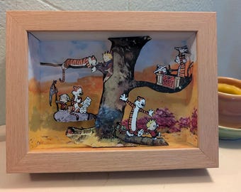 Calvin and Hobbes Shadow Box 3D Diorama