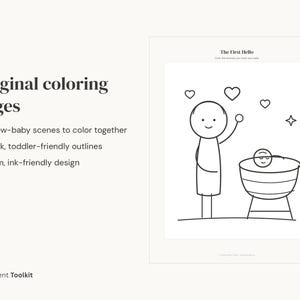 Big Sister Gift Printable | New Baby Coloring Pages + Certificate | Toddler Sibling Pack Instant Download image 4