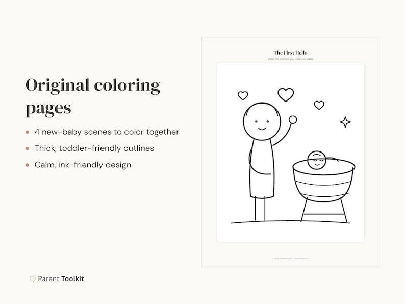 Big Sister Gift Printable | New Baby Coloring Pages + Certificate | Toddler Sibling Pack Instant Download image 4