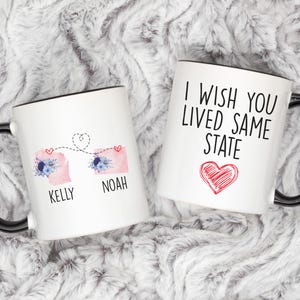 Personalized Long Distance Mug I Wish You Lived in the Same State Custom State to State Moving Away Gift