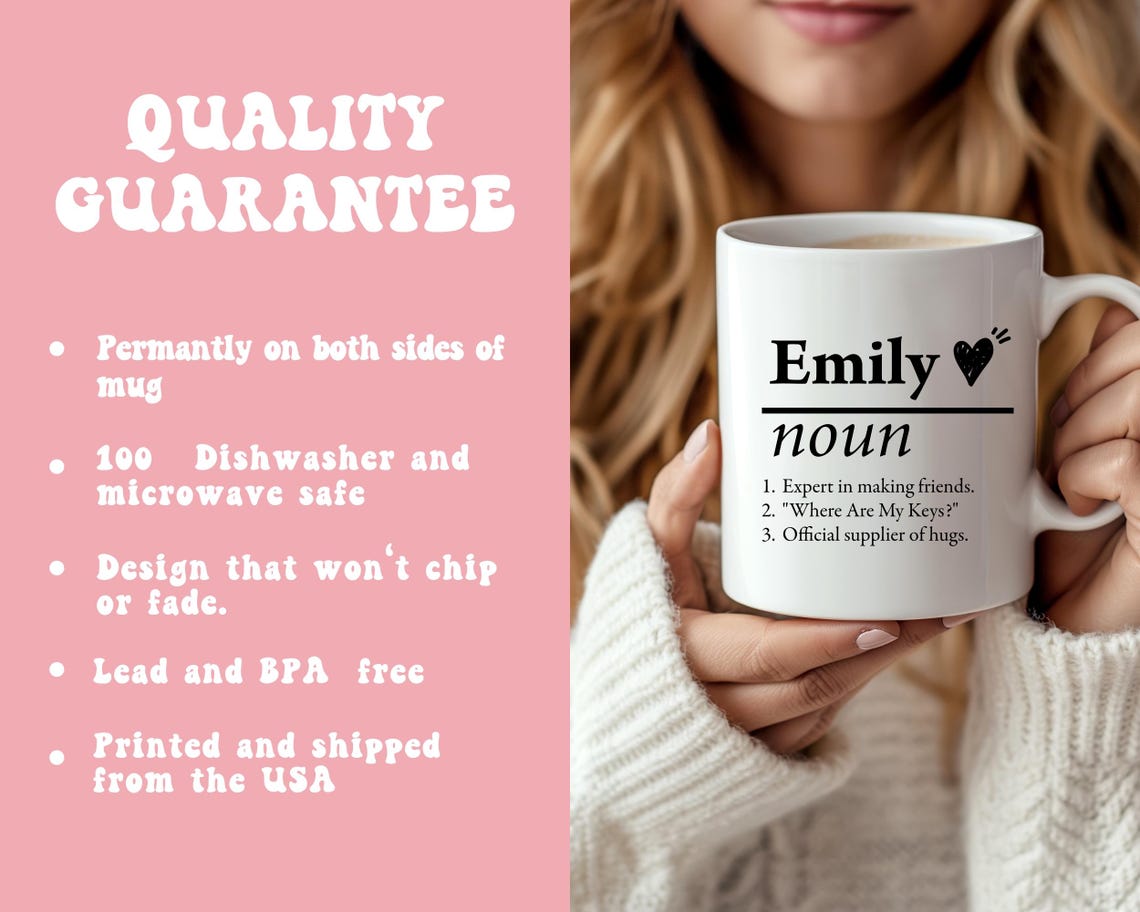 Personalized Name Definition Mug, Name Definition Cup, Personalize Name