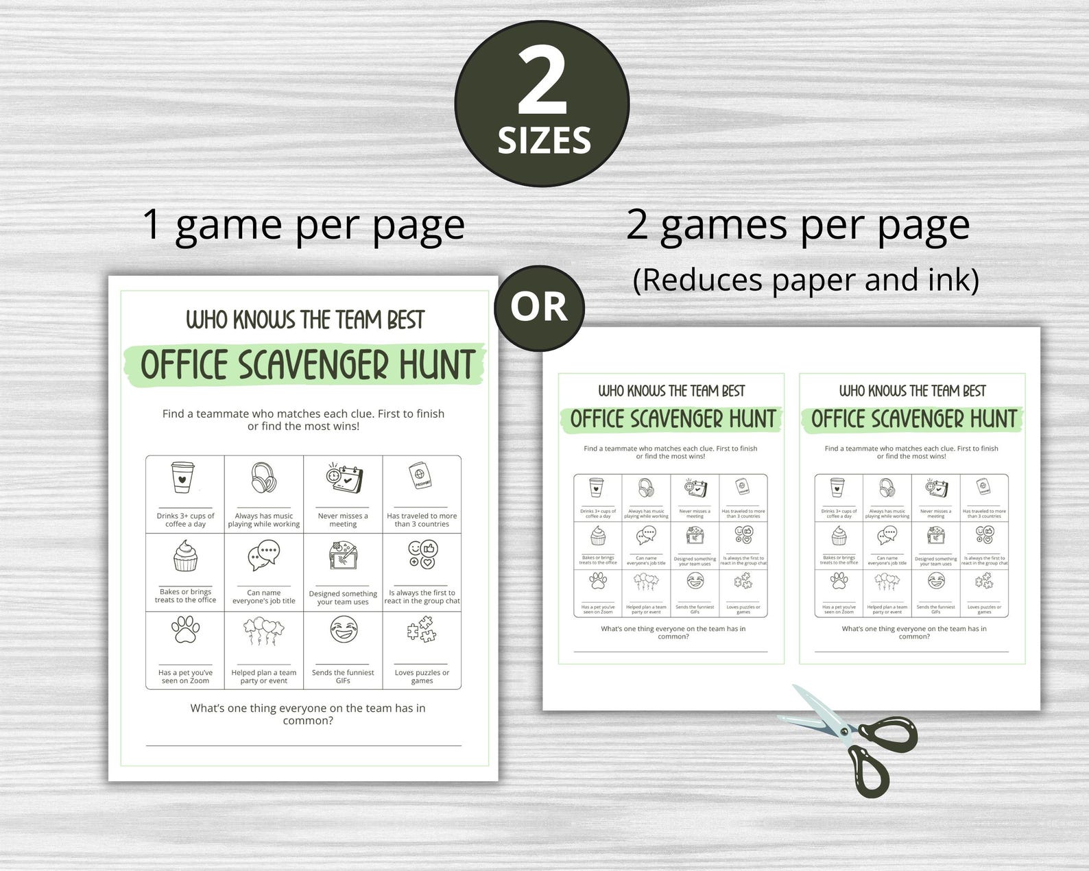 Office Scavenger Hunt Games, Printable Team Building Games, Work Ice ...