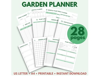 Garden Planner, Printable Gardening Planner, Gardening Organizer, Gardening Journal, Gardening Log book, Plant Planner, Plant Profile Pages