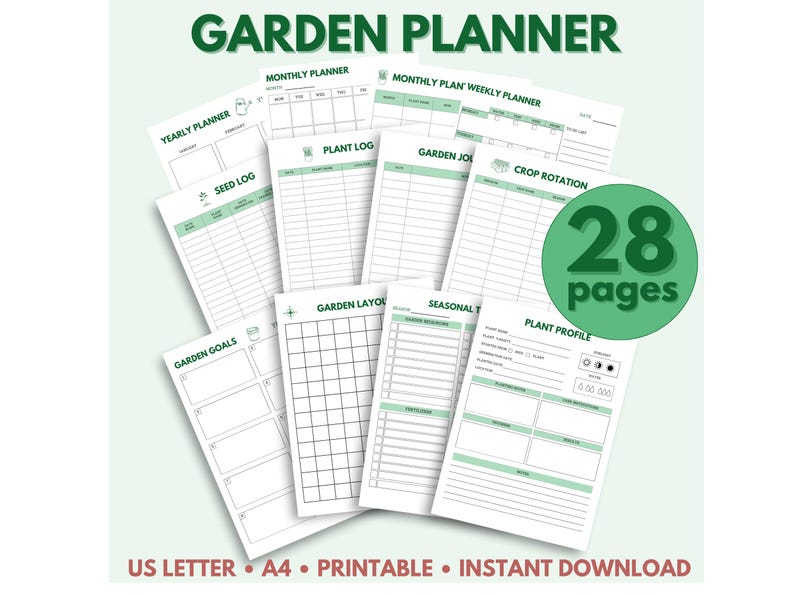 Garden Planner And Log Book: Monthly Gardening Organizer Notebook For