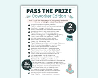 Pass The Prize Coworker Game, Office Party Icebreaker, Team Building Activity, Staff Meeting Game