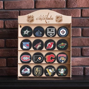 Hockey puck wall display, Hockey puck shelf, Hockey puck holder, Hockey puck display shelf, Hockey puck storage, Hockey puck stand
