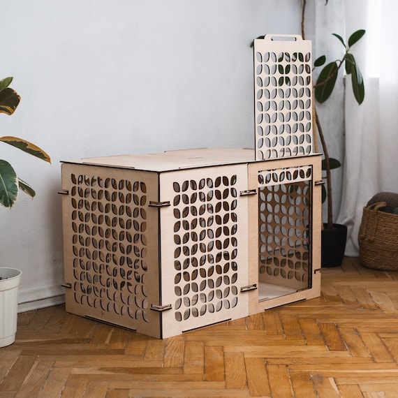 Wooden dog crate furniture, Dog cage for large dogs, Dog cage furniture, Wooden dog kennel, Wooden large dog house, Modern dog crate
