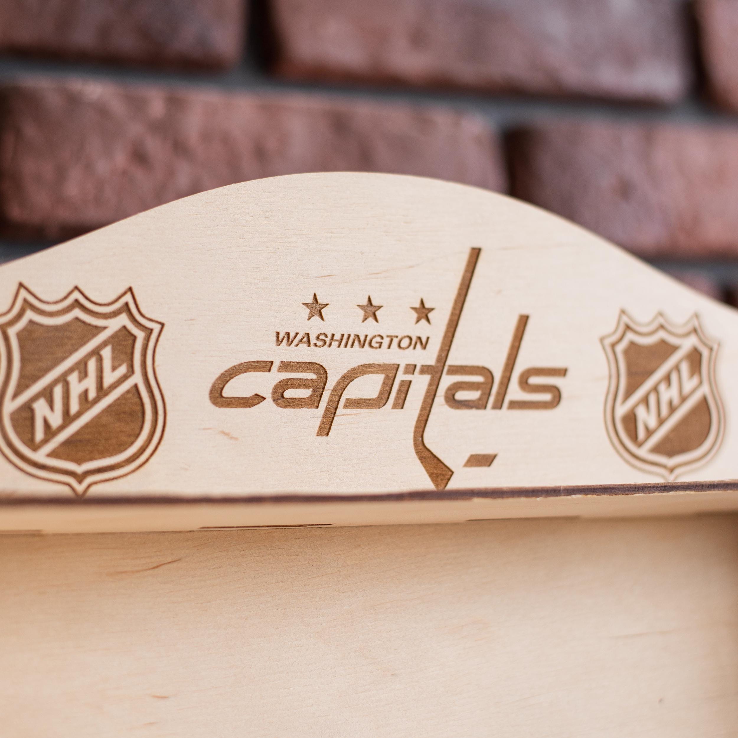 2 Supporti Per Dischi Da Hockey In Legno - Espositore Da Parete 39,5x12,7 Cm Per Collezionisti, Regalo Per Giocatori E Squadre