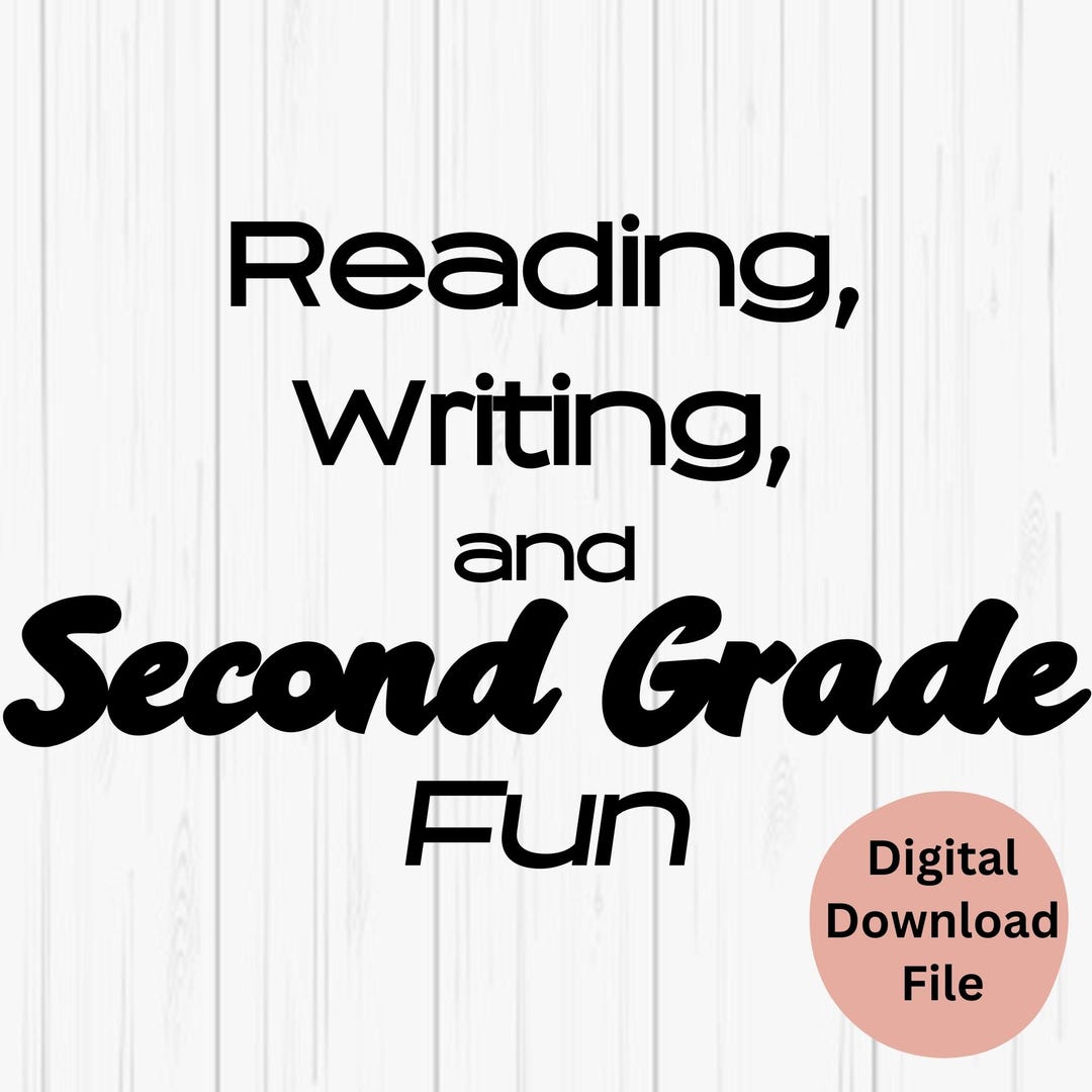 Grade 2 Vector Second Grade SVG, Second Grade Svg, 2nd Grade PNG, 2nd Grade Digital ...