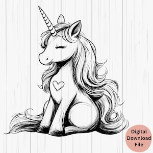 Cute Playful Unicorn SVG PNG, Unicorn Clip Art Digital Download Files, Silhouette Cut Instant Download For Crafting, Magical Creatures Fun11