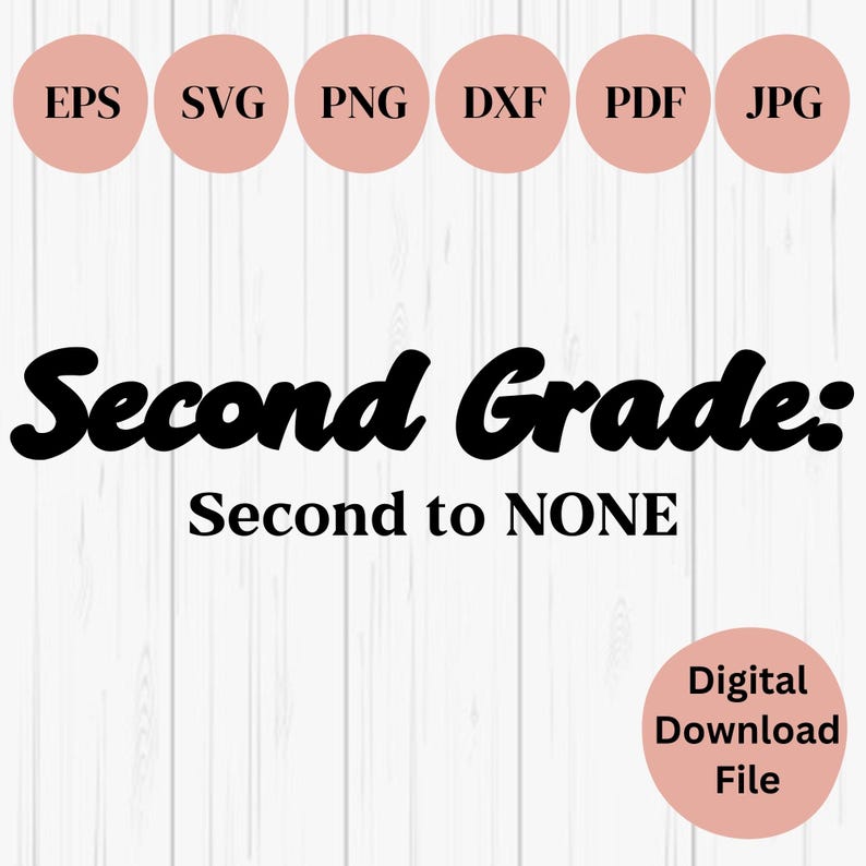 Second Grade SVG, Second Grade Svg, 2nd Grade PNG, 2nd Grade Digital ...