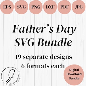 Leuke Vaderdag SVG-bundel-19 ontwerpen voor papa, png jpg dxf pdf eps-bestanden, voor papa, papa, pop en opa, lasergesneden digitale download
