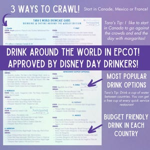 Epcot Trinkführer | Wie man auf der ganzen Welt Bar Crawl | Freizeitpark-Spiel | Spaß Erwachsene Reiseverlauf