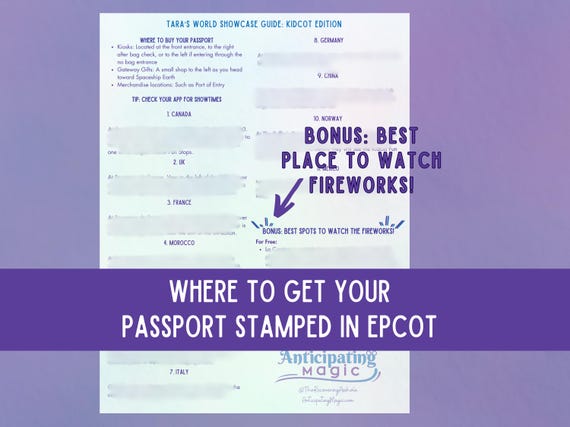 Passport Locations in Epcot | Kidcot Fun Stop | WDW Planner | World Showcase Guide | Disney Guide