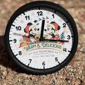 Mouse Christmas Hot Cocoa Wall Clock | Disney-Inspired Holiday Decor