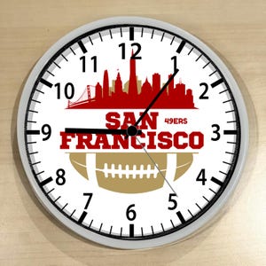 San Francisco 49ers Clock: 9-Inch NFL Team Decor