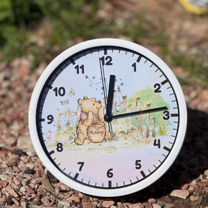 Winnie the Pooh Inspired Kids Wall Clock – Whimsical Nursery & Playroom Decor