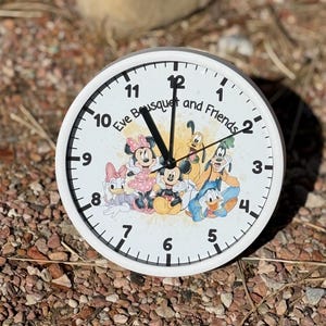 Mouse and Friends Clock: Children&#39;s Room Decor, 9 inch