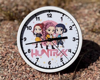 Anime K-pop Demon Hunters Clock – Cartoon Style Wall Clock for Fans