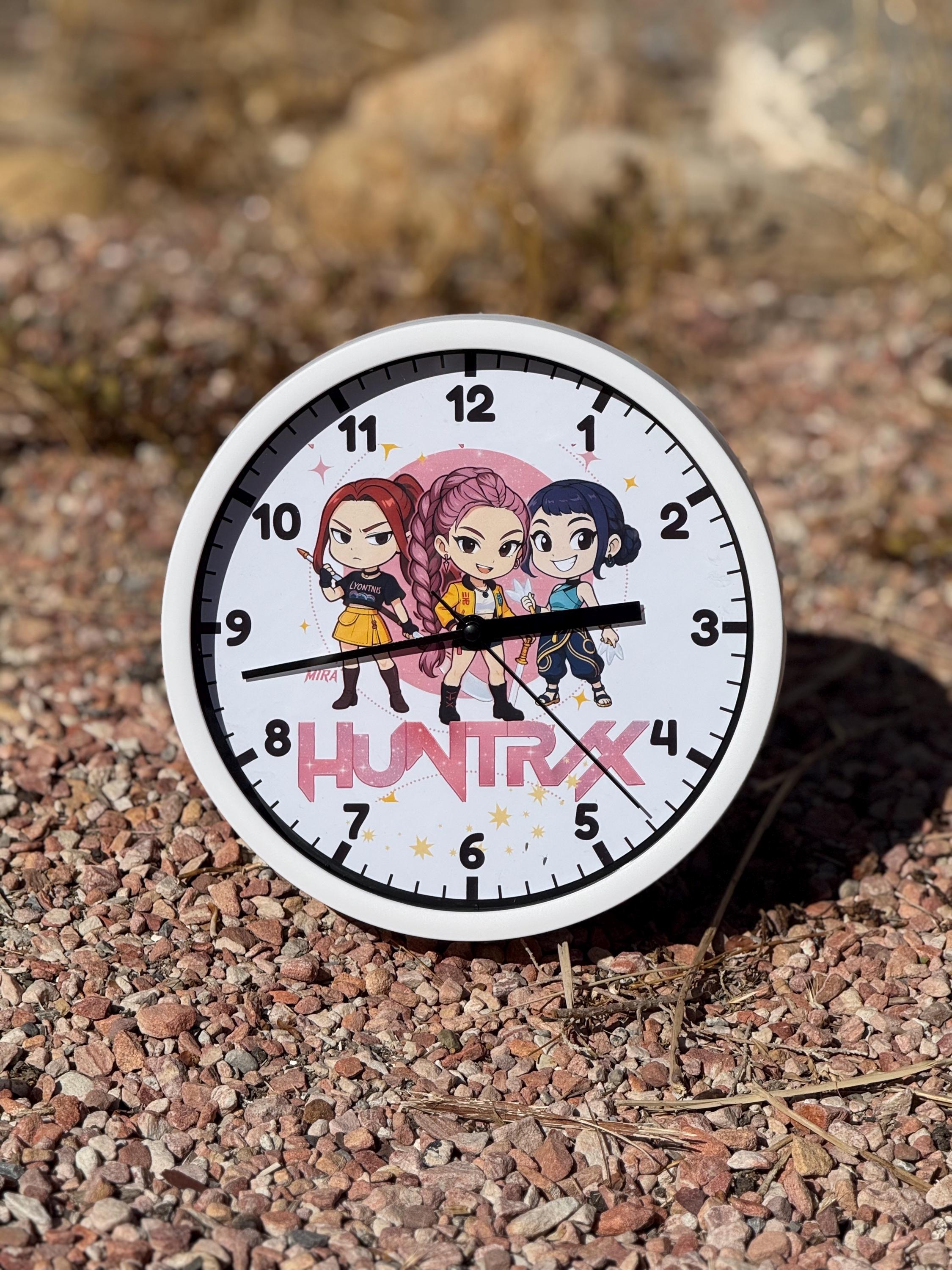 Anime K-pop Demon Hunters Clock – Cartoon Style Wall Clock for