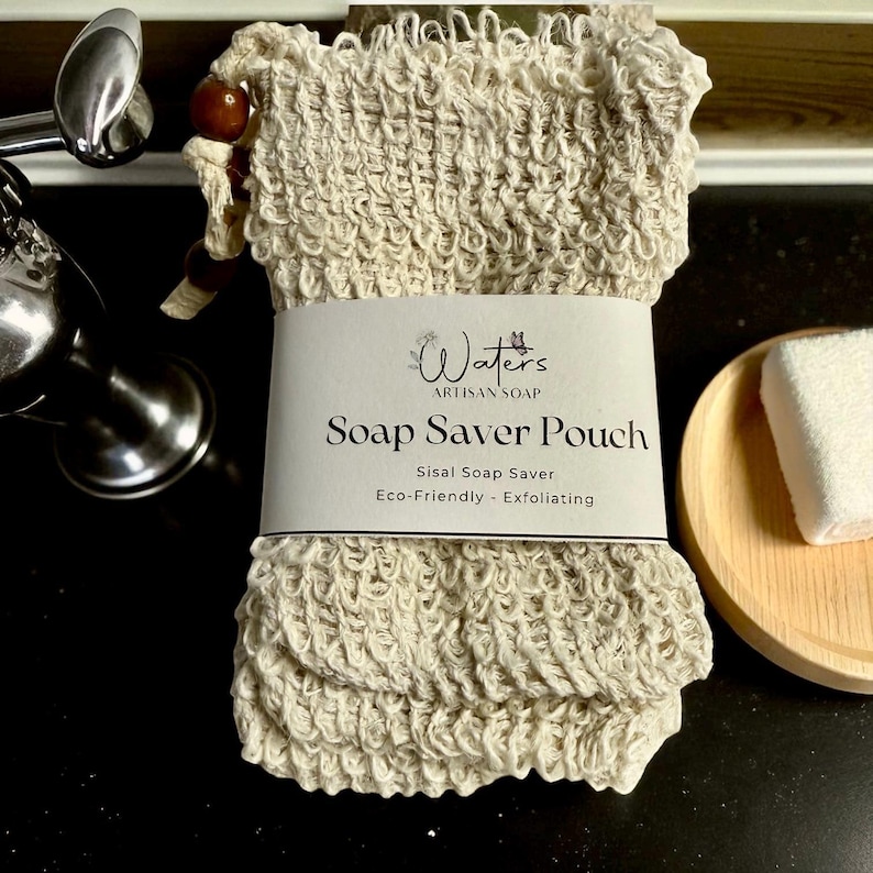 Natural Soap Saver Bag Eco Bathroom Accessory Zero Waste Shower Essential Exfoliating Scrubber Sisal Pouch Bamboo Soap Cotton Holder Linen 画像 13