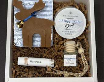 Man Gift Box Birthday Present for Him Grooming Kit Handmade Soap Collection Set Luxury Spa Self Care Package Dad Holiday Gift Masculine Bath