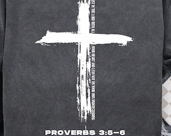 Cruz con versículo bíblico, sublimación cristiana (PNG, SVG, PDF)