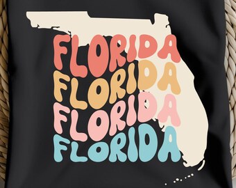 State of Florida PNG, Florida SVG, Florida Sublimation T-shirt Design, Instant Digital Download, Florida Coffee Cup Design, Florida Hat PNG