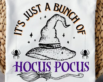 Hocus Pocus Halloween T-shirt Design, PNG SVG PDF (Digital Download)