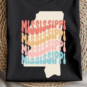 Mississippi State Outline Design, PNG SVG PDF (Digital Download)
