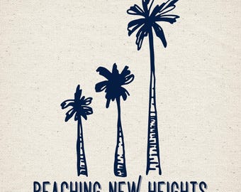 Palm Tree Beach Design, Positive Affirmation PNG (Digital)