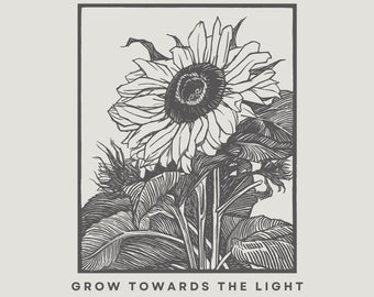 Vintage Sunflower PNG, T-Shirt Design (Digital Download)