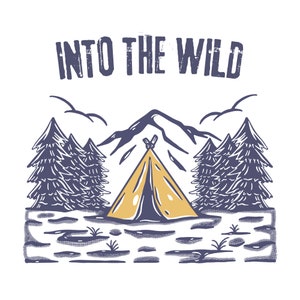 Ins wilde PNG, Camping PNG, Camping Sublimation PNG, Outdoor Abenteuer Digital Design, Fernweh Digital Download, Wandern Digital Art