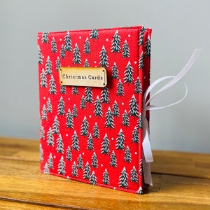 Weihnachtskarte Buch KLAR Seiten, Nikolaus Fotoalbum, personalisiertes Weihnachtsalbum, Rifle Paper co Urlaub, rote Stechpalme