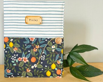 Rifle paper Co citrus personalized photo album, baby photo album, new baby gift, custom photo album,  personalized gift, lemon Bramble gift