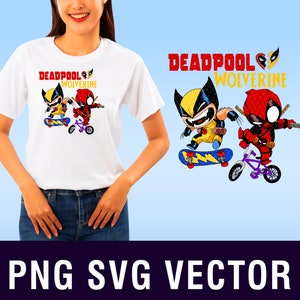Deadpool & Wolverine SVG - PNG / Deadpool 3 PNG / Deadpool and Wolverine Sublimation / Cut files Cricut® Silhouette ai, pdf, eps, jpg