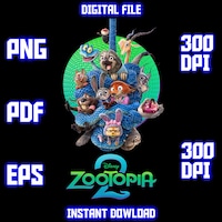 Zootopia PNG Clipart Bundle, Zootropolis Characters (instant Download ...