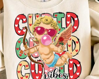 Retro Valentine Cupid PNG, Funny Valentine's Day PNG, Retro Cupid Vibes, Cute Cupid Png Retro Valentine Png, Cupid PNG