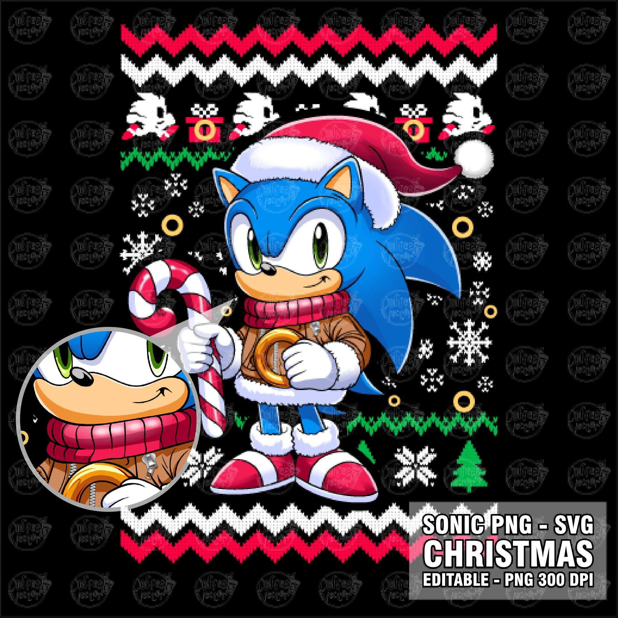 Sonic the hedgehog christmas - Etsy België, image size:2154x2155