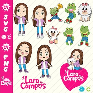 Lara Campos in SVG, PNG, Rhennéé frog, Cookie, Lara Lara, frog, Lara, Campos. Singer design, Lara Campos sublimation.