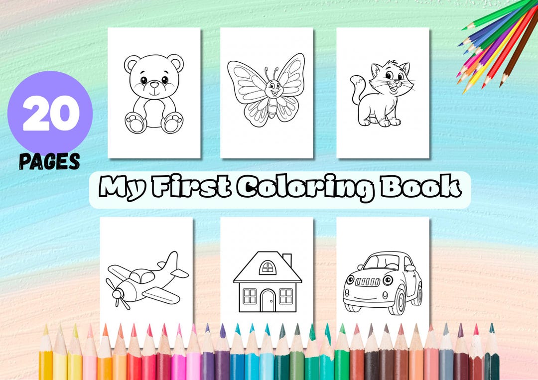 My First Coloring Book for Toddlers and Preschoolers |20 Easy & Fun