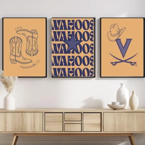 University of Virginia Digital Poster, College Dorm Wall Art Print