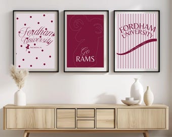 Fordham University Digital Poster, College Dorm Wall Art Print