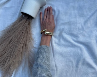 Pulsera delicada, pulsera de plata, brazaletes de oro, pulsera gruesa, pulsera de oro, brazaletes gruesos de plata, pulsera para mujer