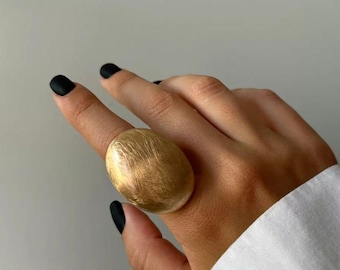 Dome Ring, Ring Chunky, Dainty Silver Ring, Ajustable Ring, Midi Ring, Gold Ring, Big Ring, Massive Ring For Women