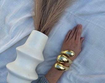 Pulsera delicada, pulsera de plata, brazaletes de oro, pulsera gruesa, pulsera de oro, brazaletes gruesos de plata, pulsera para mujer